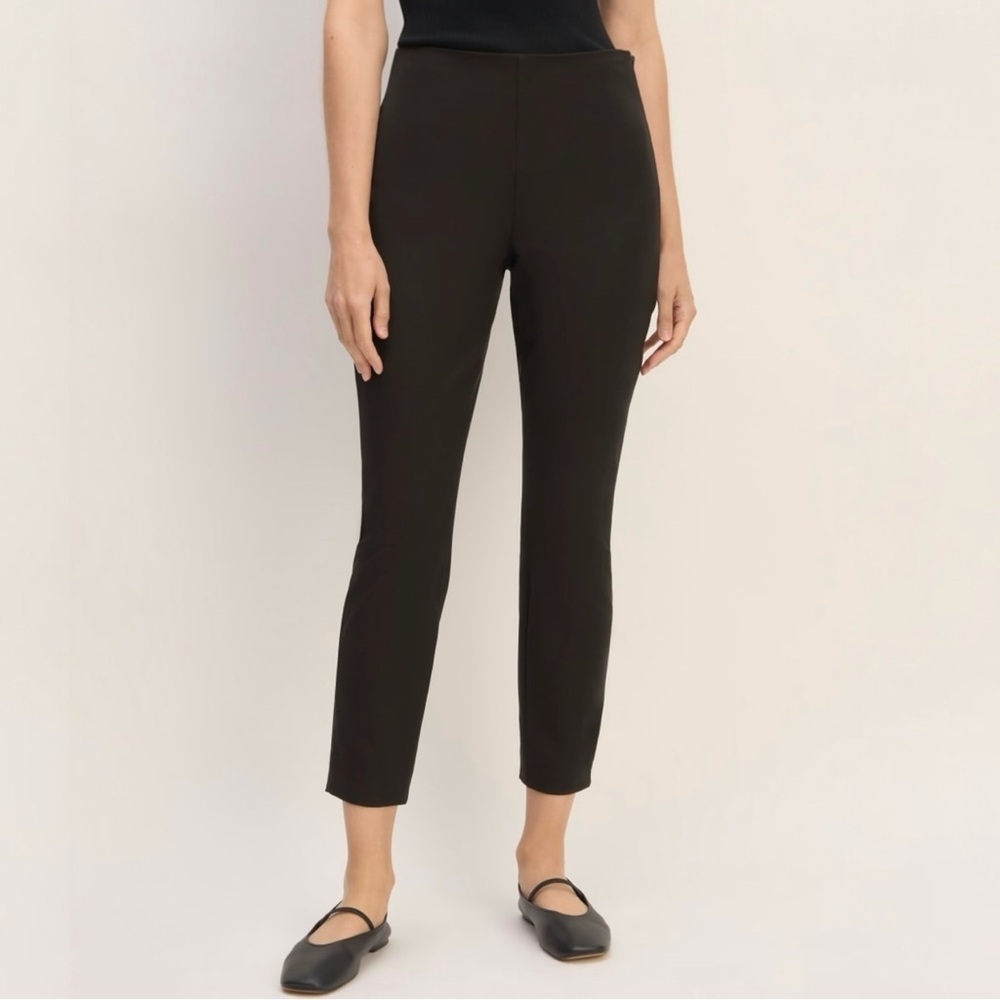 NWT Everlane The Bi-Stretch Side Zip Ankle Work Pant • Size 8 • Black